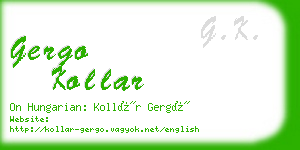 gergo kollar business card